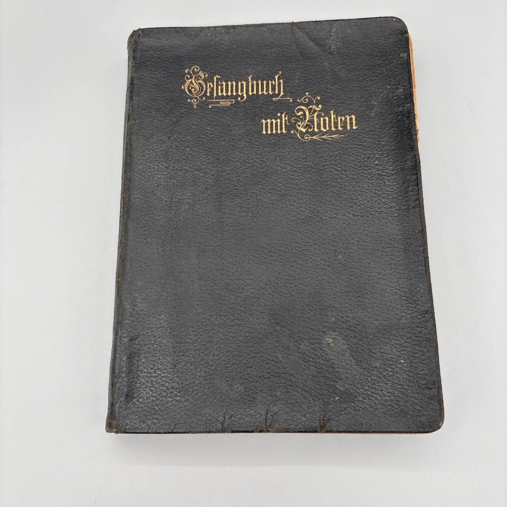 ANTIQUE GERMAN HYMNAL BOOK  1894 Black cover Religious Vintage RARE